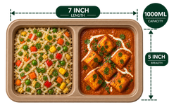 2-Compartment Container - 1000ML