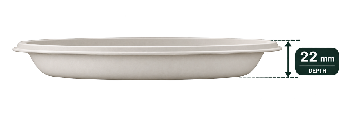 3-Compartment Round Plate