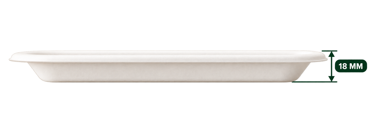 6 Inch Triangle Plate - side view showing 18 mm height