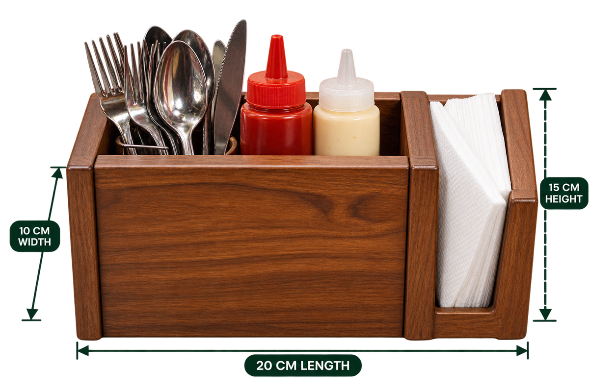 Caddy No. 17 7.9 inch length presentation with accessories; one caddy only, cutlery, bottles and napkins not included