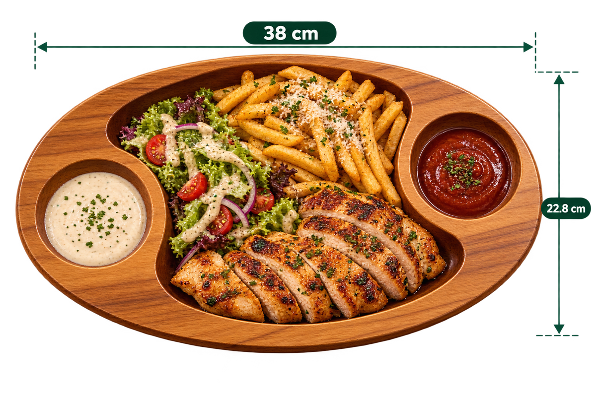 Oval Chip and Dip 15 inch length serving presentation; one platter only, food not included