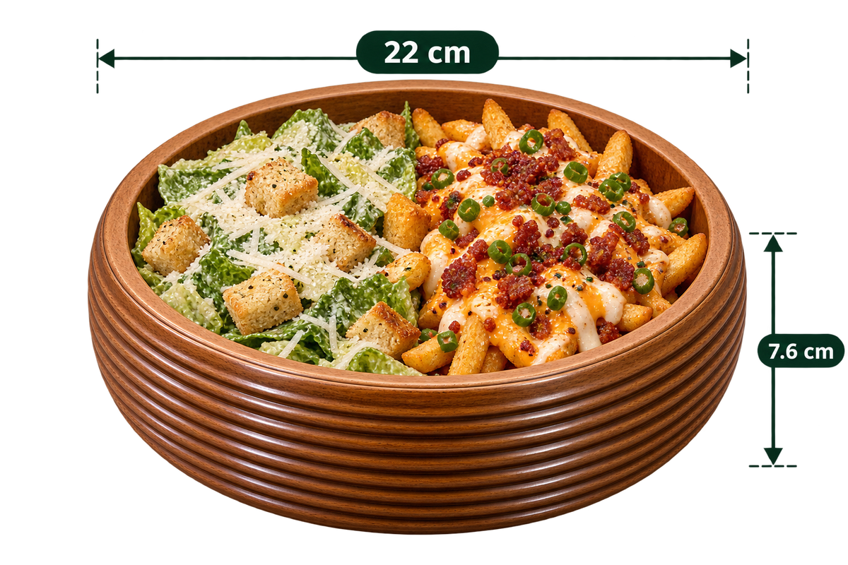 Router Bowl 9 inch nominal diameter serving presentation; one bowl only, food not included