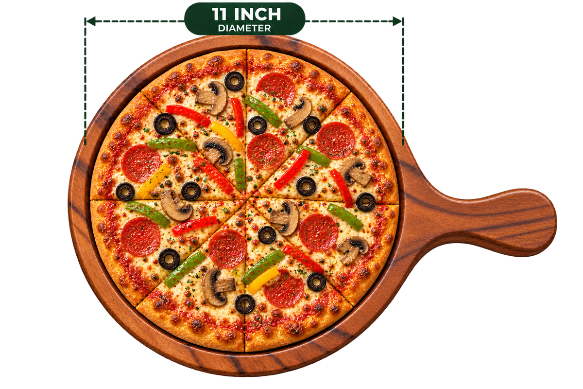 Sheesham Pizza Bat 11 Inch with pizza