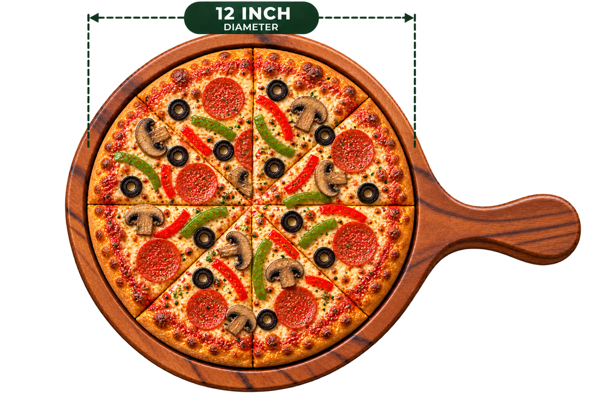Sheesham Pizza Bat 12 Inch with pizza