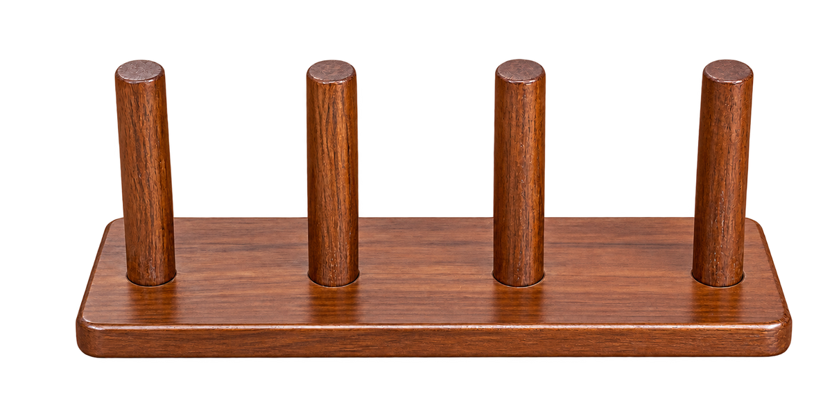 Taco Holder 3 tacos capacity empty wooden serving holder