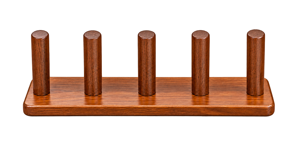 Taco Holder 4 tacos capacity empty wooden serving holder